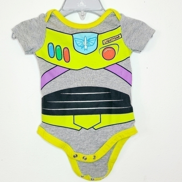 Disney Pixar Toy Story Buzz Lightyear One Piece Bodysuit Infant Sz 0-3 Month - Picture 2 of 4
